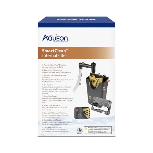 Aqueon QuietFlow Internal Filter with SmartClean Technology, Extra Small - size: Extra Small Filter, style: Extra Small Filter