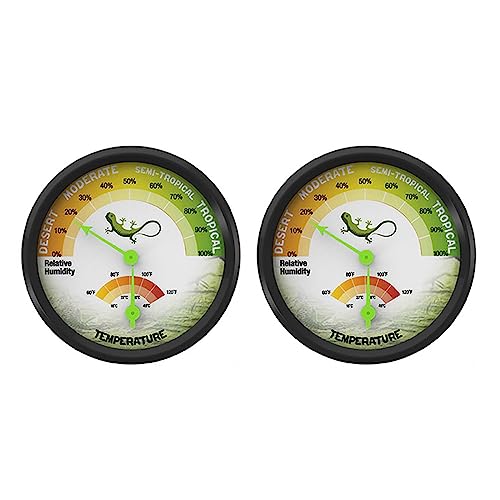 Pet Rearing Box Gauge Reptile Temperature Thermometer Humidity Hygrometer High-Accuracy VivariumTank Supplies 1pc/2Pcs Measurement - color: B