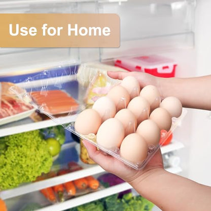 120 Pack Bulk Egg Cartons, Clear Plastic Chicken Egg Holders, Egg Tray Carton Holder for Home & Kitchen, Farm & Market Use, An Eco-Friendly Egg Storage Solution, 12 Grids - size: 120 Pack Egg Cartons 12 Grids 3x4