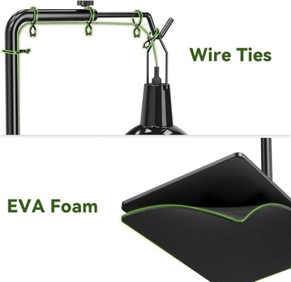 Reptile Heat Lamp Stand, Adjustable 21"-62"H Light Holder, Heavy Base | Heavy Duty, Wide Compatibility for Bearded Dragon, Turtle, Snake, Lizard, Terrarium Tank or Aquarium Use - size: 62" Height