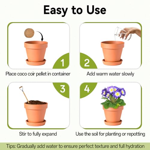100 Pack 30mm Organic Coco Coir Pellets Seed Starter Soil | Low EC, pH Balance, Potting Soil Mix, Indoor Outdoor Plants, Herbs Houseplants Bonsai Vegetables Flowers - size: 30mm-100pack