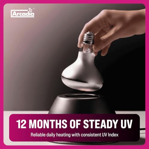 Arcadia D3 EVO UVB Basking Lamp 100W – Mercury Vapor Reptile Heat Lamp Bulbs for Bearded Dragons, Tortoises, Snakes and Turtle Tanks, UVA UVB Infrared Long Lasting Easy to Use Heat Bulb for Reptiles
