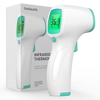 Non Contact Forehead Thermometer for Adults and Kids, Digital No-Touch Infrared Thermometer Temperature Gun for Baby ，3 Color Fever Alarm Accurate Reading 1s Fast Accurate Reading