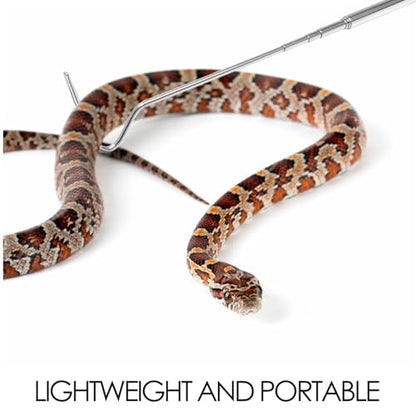 Stainless Steel Retractable Snake Hook and Snake Catcher Pliers Portable Reptile Handling Grabber Tool and Outdoor Use