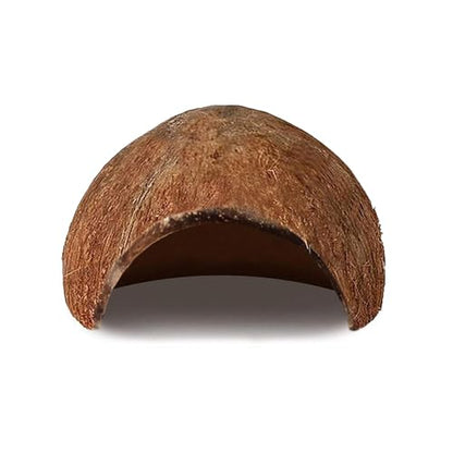 SunGrow Betta Fish Cave, Habitat Made from Coconut Shell, Soft-Textured Smooth Edged Spacious Hideout, for Resting and Breeding, 1 Pc