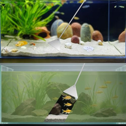 Carefree Fish 7IN1 Aquarium Cleaning Tools Long Handle Adjustable Length 18~24Inch Fish Tank Cleaner Kit Algae Scraper Scrubber Brushes Set Plant Scissor Long Tweezer - size: 18~24In