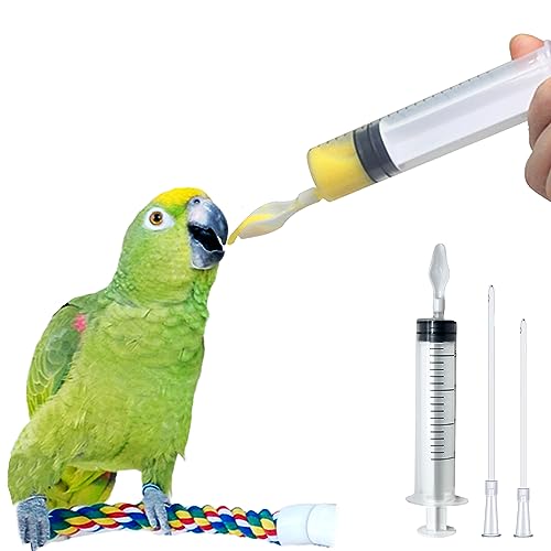Baby Bird Feeding Syringe,Parrot Small Pet,Manual Syringe Feeder, Milk Water,Liquid Food,Reusable,Syringe with Spoon Tip