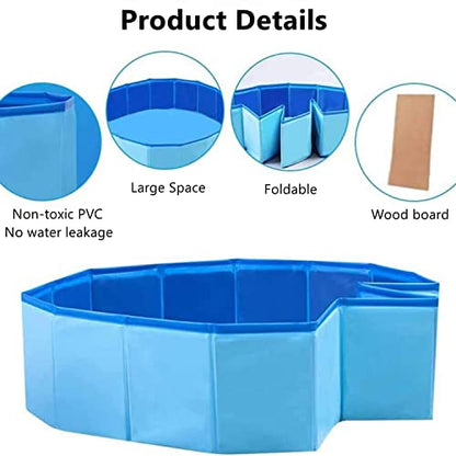 Bearded Dragon Swimming Pool with Inflatable Float Set - Foldable Collapsible Bathing Cooling Pool Bath Tub Reptile Collar Ring for Lizard Amphibians Grooming Health Supplies (30x10cm(11.8''x3.9''))