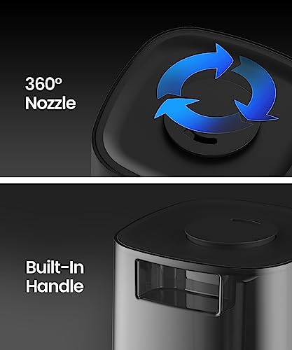 ROSEKM 4.5L Humidifiers for Bedroom, Humidifiers for Home Large Room, Cool Mist Humidfiers for Baby and Plant with Timer, Adjustable Mist Level, 360° Nozzle, Auto Shut-Off, Black - size: 4.5L