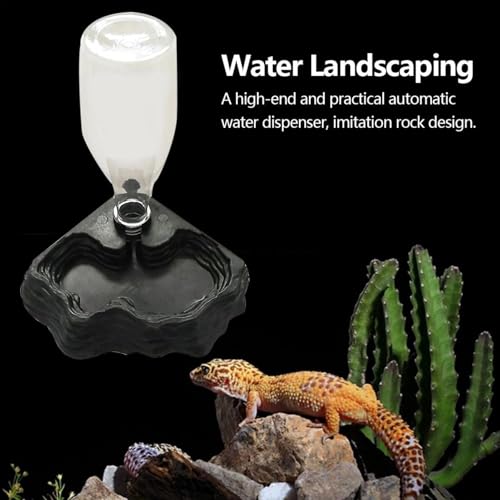 Reptile Water Feeder - Pet Water Fountain | Automatic Waterer Reservoir | Feeder | for Turtle Bearded Dragons Lizards Geckos Turtle Bearded Dragons Lizards Geckos for Terrarium Tank