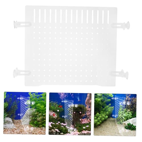 BESPORTBLE 1 Set Fish Tank Divider - Transparent Acrylic Aquarium Isolation Net Adjustable Fish Separator Dividing Net Plate for Shrimp Reptiles