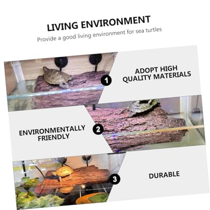Angoily 1pc Tortoise Basking Platform for Aquariums Floating Turtle Climbing Island Easy to Clean Decoration for Reptile Terrariums Suitable for Turtles Lizards and Bearded Dragons