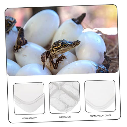 Professional Reptile Breeding Box Durable Egg Incubator Case for Hatching Geckos Lizards and Turtles Lightweight Design for Easy Use and Protection - color: White