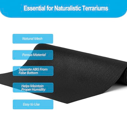 2Pcs 36"x18"Reptile Terrarium Substrate Barriers, Bioactive Terrarium Supplies, Reptile Tank Accessories for Geckos, Snakes, Lizards, Frogs, Tarantula, Newts, Salamanders, Skinks