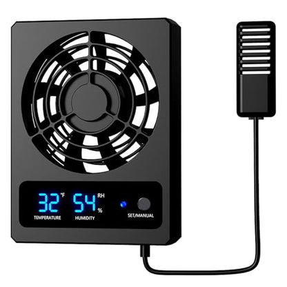 Reptile Cooling Fan Low Noise Efficient Vent Fan | Cooling Fan for Reptile Tank for Reptiles, Snakes, Rainforest Terrariums, Vivariums, Dragons, Lizards - size: A: (℉)