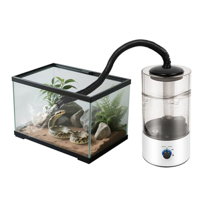 1.06 Gallon Reptile Humidifier Fogger Reptile Humidifier with Flexible Hose Reptile Fogger with Humidity Control Low Noise Snake Tank Humidifier for Snake, Turtles, Lizards, Frogs