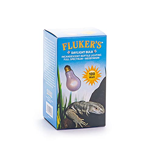 Fluker's Incandescent Reptile Lighting, Full Spectrum Daylight Bulb for Reptiles, Made with Neodymium, Provides Infrared Light, 100-Watt - size: 100 Watts