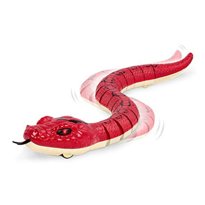 Terra by Battat – Rainbow Boa Infrared Remote Control Snake with Light – Up Eyes, Electronic Animal Toy and Playset for Kids, Realistic Reptile, Fun and Interactive, 6+ Years - style: Rc Snake (Red)