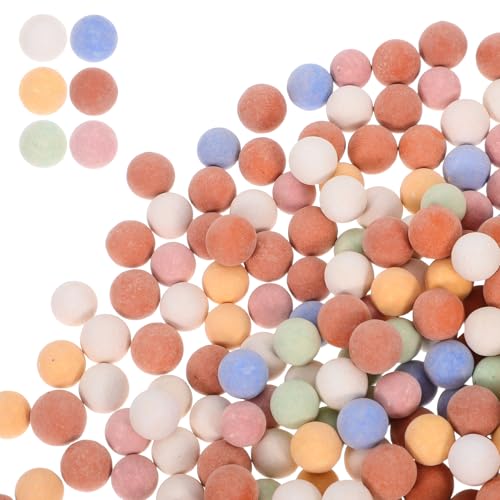 jojofuny Colorful Clay Pebbles and Small River Rocks for Indoor Plants Hydroponics 11-12mm Large Ceramic Balls Lightweight Growing Media for Succulent Planters and Terrarium Gardening