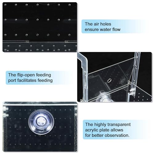 Fish Breeder Box for Fish Tank, Acrylic Fish Tank Divider, Easy to Install, 5.91"x3.94"x3.94", Clear, 1 Set - size: 5.91"x3.94"x3.94"