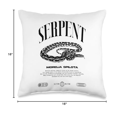 Carpet Python Modern Reptile Keeper Streetwear Throw Pillow - size: 16x16