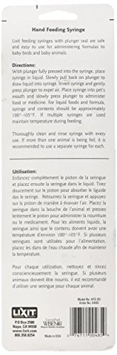 Lixit Hand Feeding Syringes for Puppies, Kittens, Rabbits and Other Baby Animals (60ML Pack of 1) - size: 60 mL Pack of 1