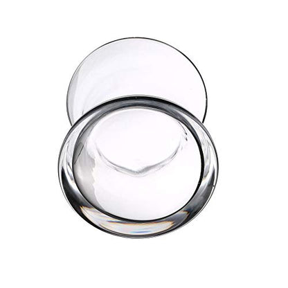 WGV Unique Bouquet Vase, 5.5" W, 5" H, Clear Short Hurricane Concaved Gathering Glass Floral Candle Holder, Home Wedding Event Decor, 1 Piece (VHV0505) - size: Concaved 5"H