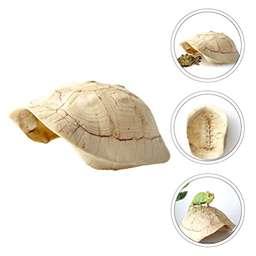 POPETPOP Turtle Shell Hideout Aquarium Basking Platform Resin Reptile Breeding Shelter for Freshwater and Saltwater Tanks Climbing Platform and Terrarium Decor 5.00 X 3.93 X 1.96 in 1 Pack