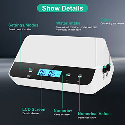 Automatic Reptile Mister with 4 Nozzles | 360° Adjustable Spray, Timer Control & External Reservoir for Terrariums