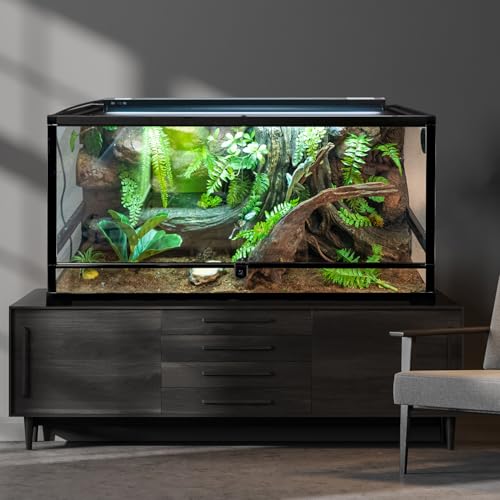 Switchable UVB Light for Reptiles, 39W T5 UVB Light Combo Kit for Tropical 5.0 & Desert 10.0, 34" Terrarium Hood Lamp Fixture with UVB 10.0 Bulb for Bearded Dragon Gecko Snake Lizard Turtle - size: 39W-34IN