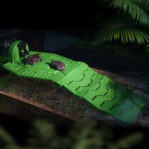 Large Turtle Basking Platform, Foldable Turtles Ramp, Turtle Resting Basking Dock Floating Décor, Plastic Tortoise Tank Climbing Ladder Terrace Hideouts for Frog Terrapin Reptiles - size: L