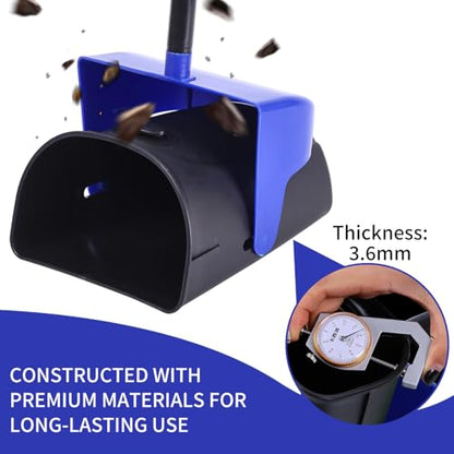 Pooper Scooper Large Swivel Bin & Rake with 160 Waste Bags,Heavy Duty Dog Pooper Scooper with Bag Attachment for Large Small Dogs, Long Handle Poop Scooper with Lid for Yard, Grass, Gravel (Blue) - color: Blue1