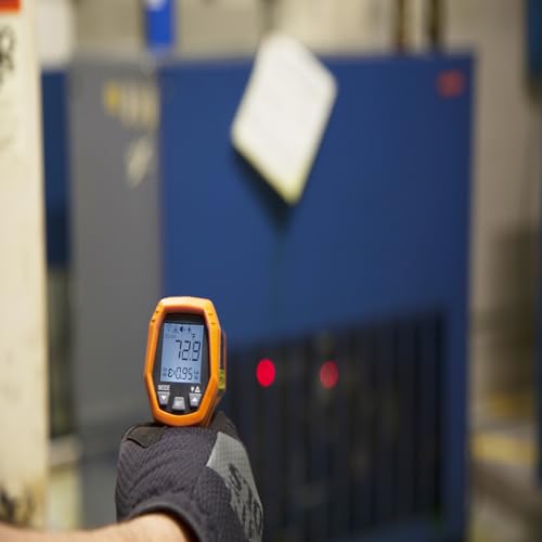 Klein Tools IR5 Dual Laser 12:1 Infrared Thermometer, Digital Thermometer Gun with Backlit Display, Dual Laser Targeting and Auto Scan, Wide Temperature Range