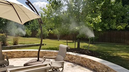 System - Stainless Steel Tubing - 1500 PSI Misting Pump - Do It Yourself Misting System - For Residential, Commercial and Industrial - Up to 120 Nozzles (78 Ft Mist Line - 40 Nozzles) - size: 78 Ft Mist Line - 40 Nozzles