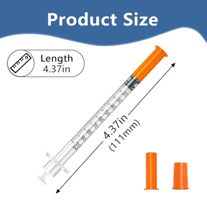 jeringas 1ml 31G 1/2" (12.7mm), Individually Wrapped, Pack of 100