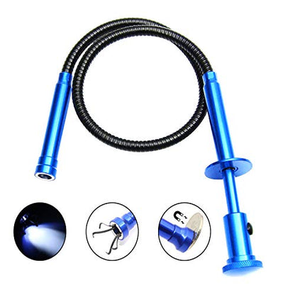 Telescoping inspection mirror with LED lights，Flexible Claw Grabber Tool Magnetic 4 Claw Picker. Combination tool set. Easy to extendable observe and grab the items in the gap picker upper grabber - style: Suit