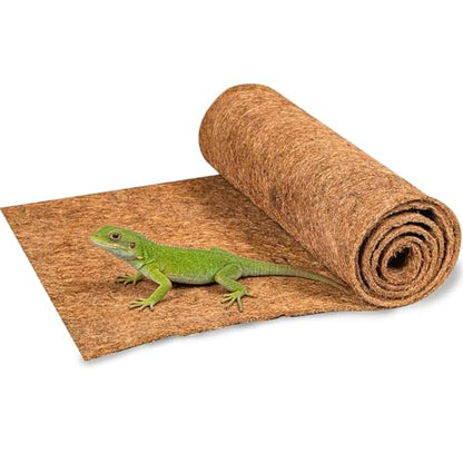 Hamiledyi 78.7x15.7in Reptile Carpet Coconut Fiber Substrate Large Snake Bedding Coco Liner Roll Mat for Bearded Dragon Tortoise Lizard Habitat Pad Garden Decoration - size: 15.7x78.7inch