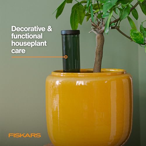Fiskars 11.75oz Self-Watering Spike for Indoor Plants While Away | Vacation & Travel Plant Care, Continuous Hydration, Porous Ceramic Cone Stake for Slow Release - size: Watering Spike