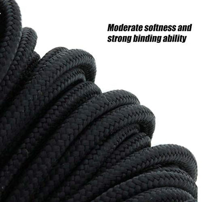 Grappling Hook with Rope-Includes Nylon Rope 6/8/10mm 50FT,Large Grapple Hook(Heavy Duty) and Double Carabiner,for Magnet Fishing/Drag/Tree Limb Removal - style: Max+2/5″rope-black