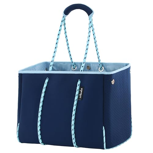 Hibala Neoprene Multipurpose Beach Bag,Gym/Travel/Pool Bag,Tote For Women&Men - color: Blue