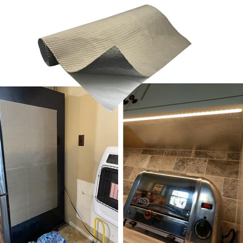 Titanium Adhesive Backed exhaust heat shield 2500 Degrees High Temp Protection Material Thermal Barrier Blanket Mat (24'' X 40'') - size: 24'' X 40''