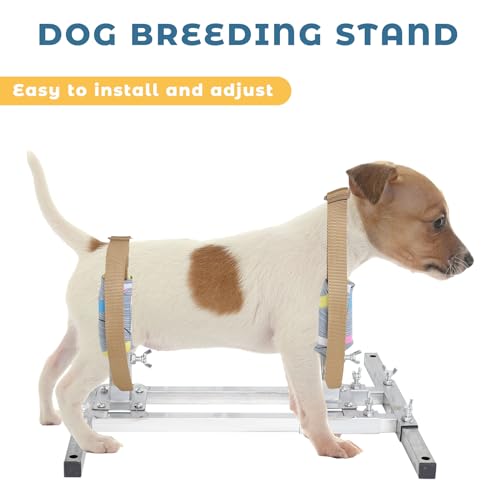 Dog Breeding Stand（Multi-Specification）Stainless Dog Breeding Stand | Shoulder height 5.9in-13.8in，Adjustable Dog Breeding Stand for Large Dogs Dog Breeding Rack Dog Breeding Stands