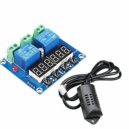 DC 12V XH-M452 Thermostat Dual Output Temperature Humidity Thermometer Hygrometer Control Module LED Digital Display