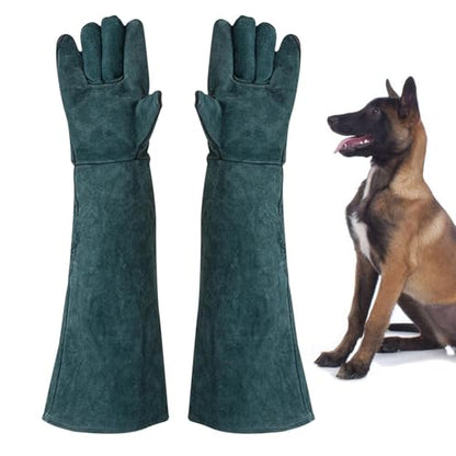 Animal Handling Gloves - Protective Pet Grooming Mitts, Scratch Resistant Cat Safety Gear | Reptile Handling Glove Leather, Puncture Proof Dog Training Gloves for Veterinary Use Wildlife Care - color: B
