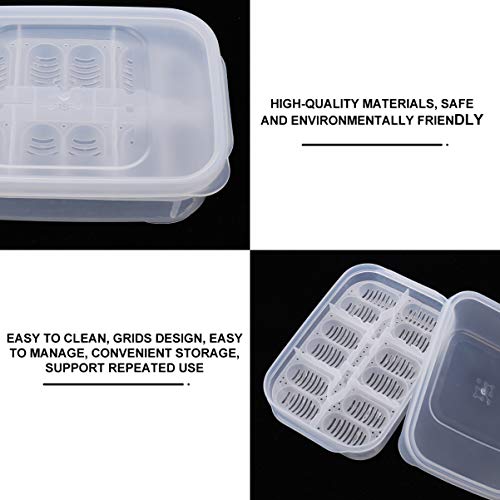 balacoo Reptile Terrarium Terrarium 12 Grids Breeding Box Hatching Container 2-Layer Transparent Hatchery Box Reptile Terrariums Terrariums