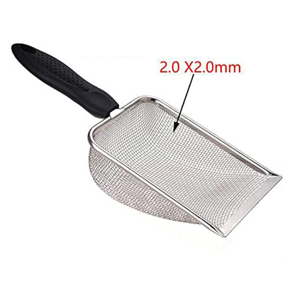 Reptile Sand Cleaning Tool Mesh Screen Fecal Spoon for Cats and Reptiles