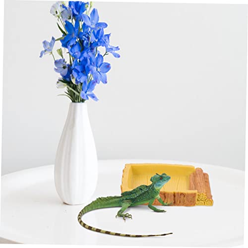 Abaodam Turtle Aquarium Kit Feeding Dish Lizard Terrarium Reptile Terrariums Pet Food Feeder Water Storage Container