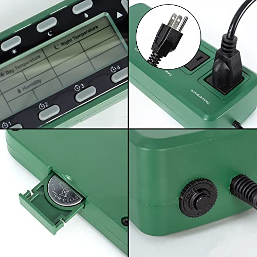 Repti Zoo Digital Reptile Thermometer Hygrometer Controller THC15N - color: Thermometer Hygrometer Controller