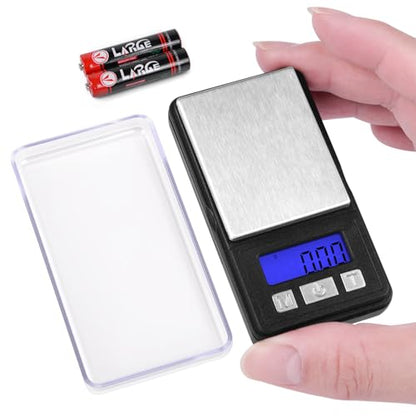 Fuzion Ultra Mini Gram Scale, 100/0.01g Mini Scale, Digital Pocket Scale, Small Jewelry Scale with Tray, Food Scale with 6 Units, Tare, LCD Display