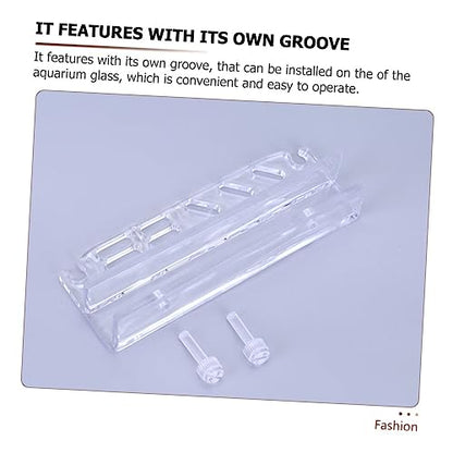 KESYOO Fish Tank Tweezers and Scissors Storage Rack Acrylic Aquarium Tool Holder for Organized Cleaning Wall-Mounted Accessory Rack for Aquatic Plants and Supplies